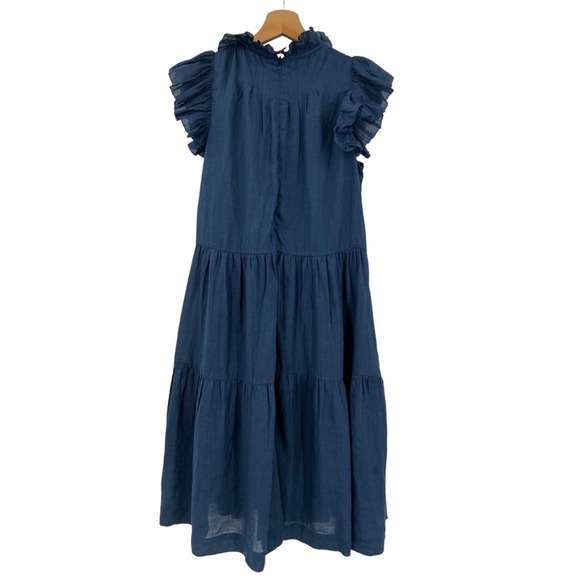 Sea NY Lucy Tiered High Neck Ruffle Tunic Dress Sz 0 - Picture 2 of 6